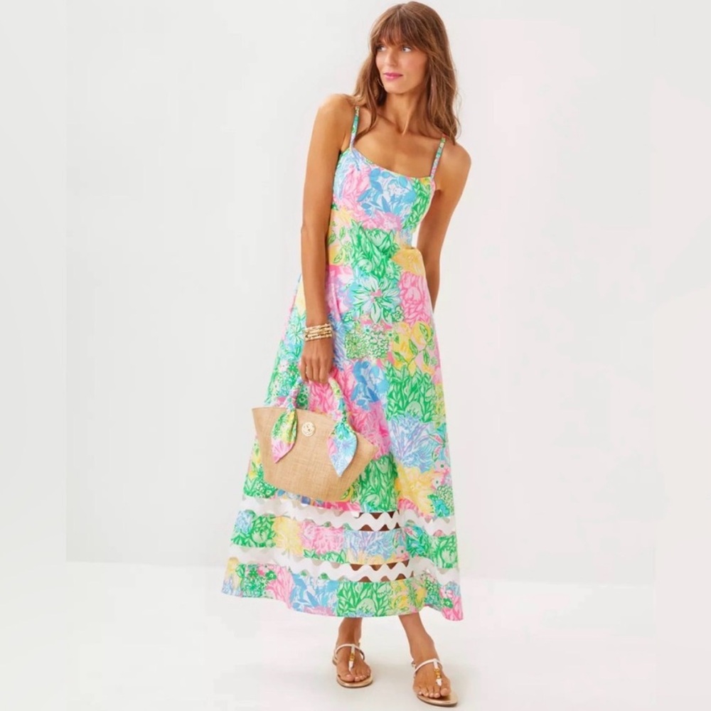 Lilly Pulitzer Colorful Floral Maxi Dress